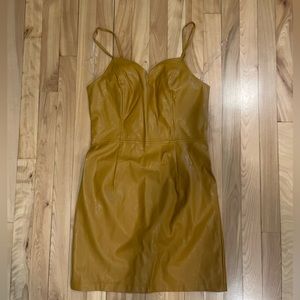 Blushing Heart Pleather Mini Dress